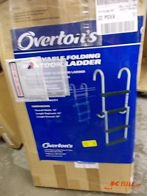 lot 73 image: Removable Folding Pontoon Ladder (Missing Hardware)