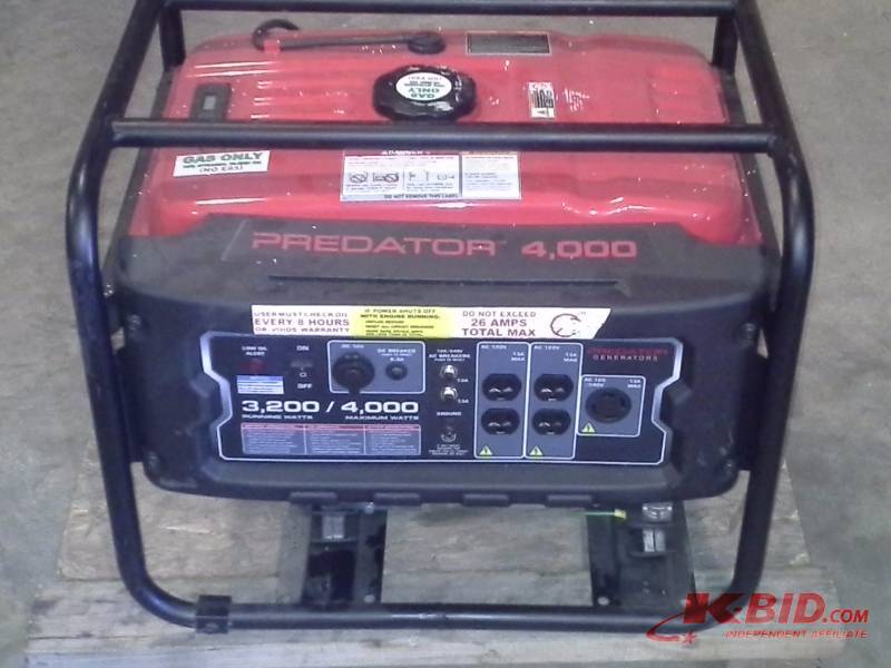 4000 Peak3200 Running Watts, 6.5 HP (212cc) Generator