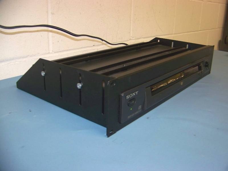 Sony, CD  DVD Player with Remote Control in Middle Atlantic Rack Shelf