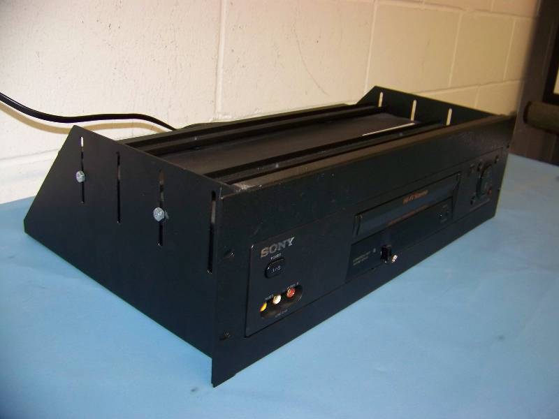 Sony, Video Cassette Recorder (VCR) with Remote Control in Middle Atlantic Rack Shelf