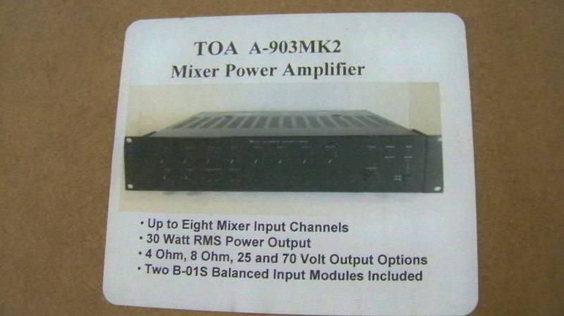 TOA, 900 Series, Mixer  Power Amplifier  Amp