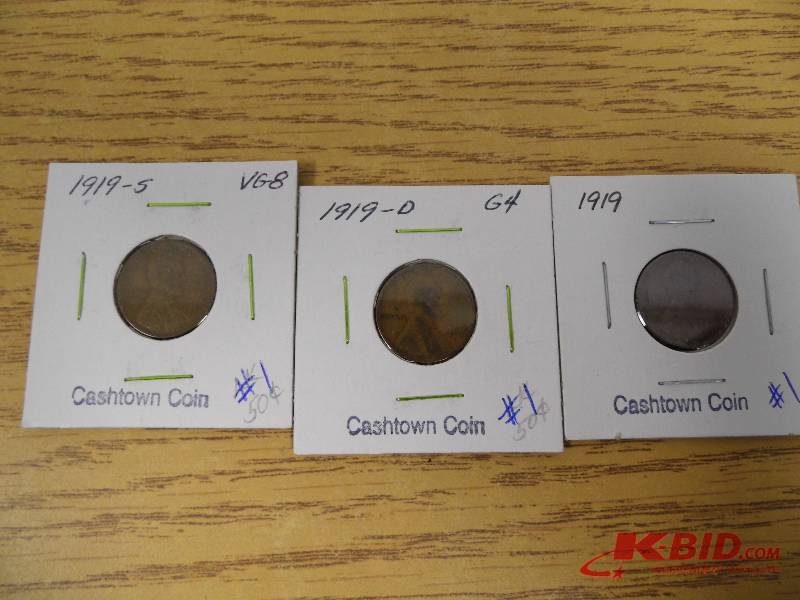 P, D, & S Wheat Cents