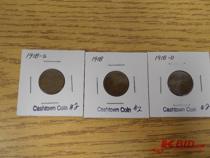 P, D, & S Wheat Cents