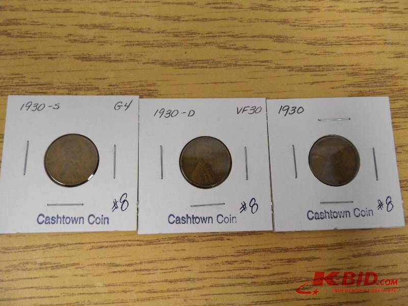 P, D, & S Wheat Cents