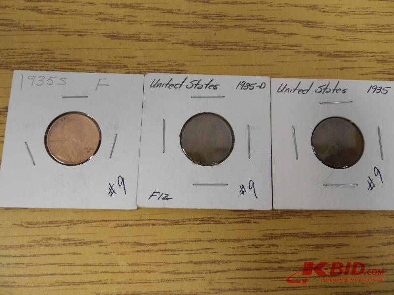 P, D, & S Wheat Cents