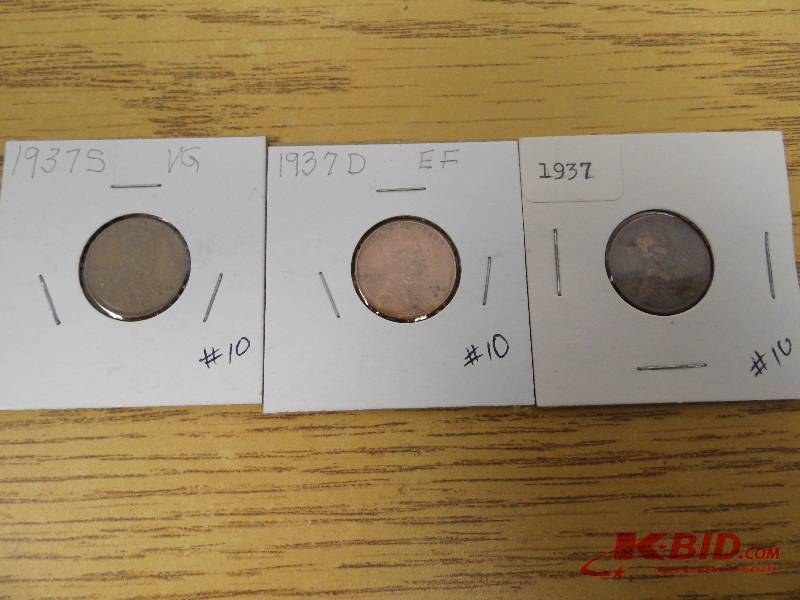 P, D, & S Wheat Cents