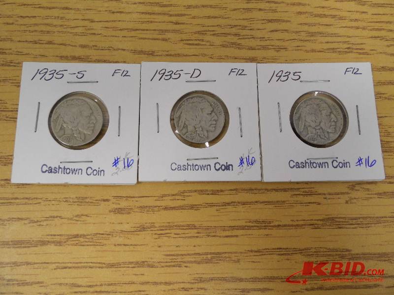 P, D, & S Buffalo Nickels