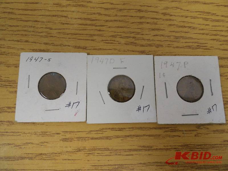 P, D, & S Wheat Cents