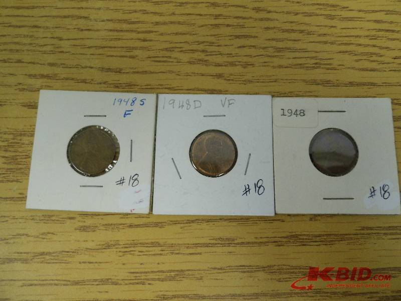 P, D, & S Wheat Cents