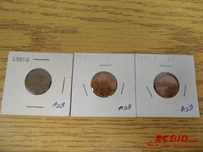 P, D, & S Wheat Cents