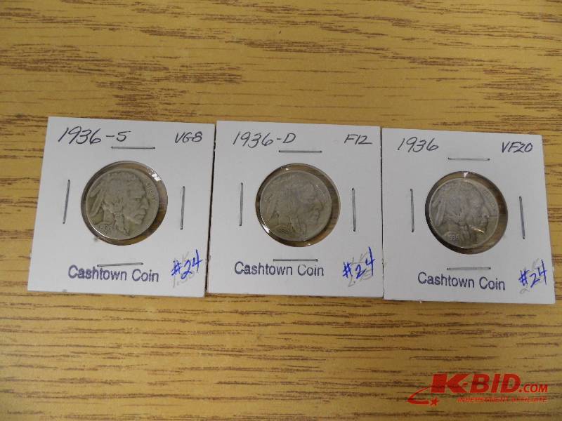 P, D, & S Buffalo Nickels