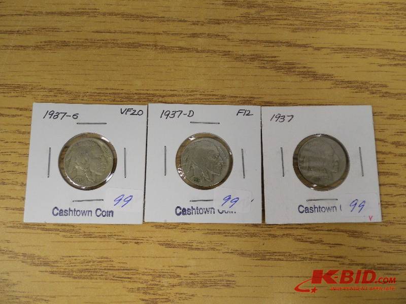 P, D, & S Buffalo Nickels