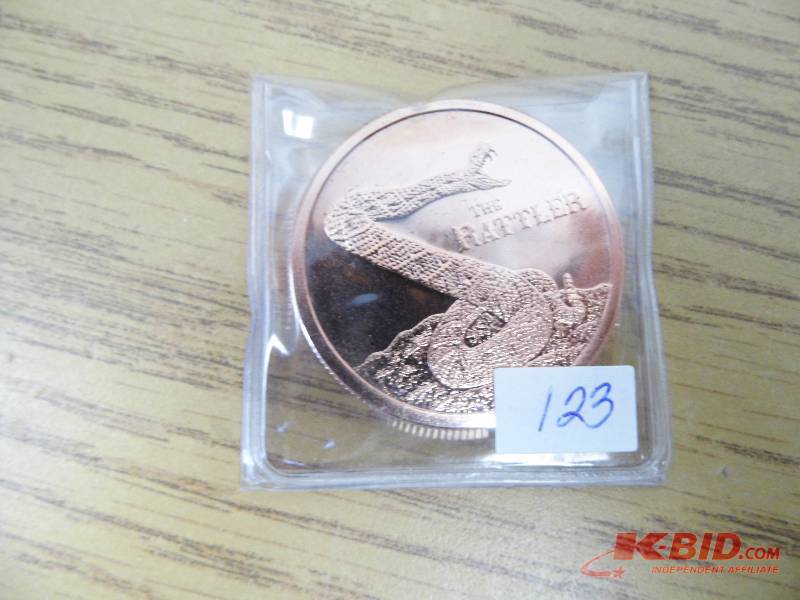 Snake 1 oz Pure Copper Round