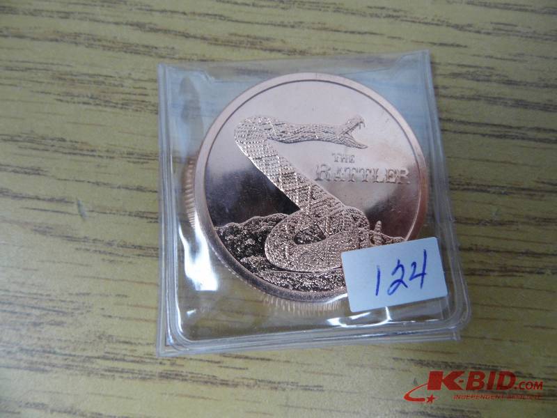 Snake 1 oz Pure Copper Round