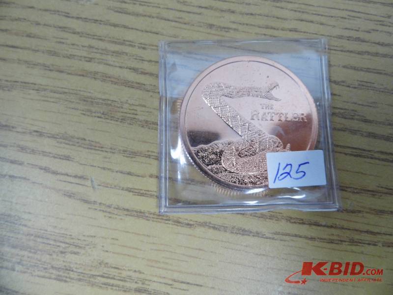 Snake 1 oz Pure Copper Round