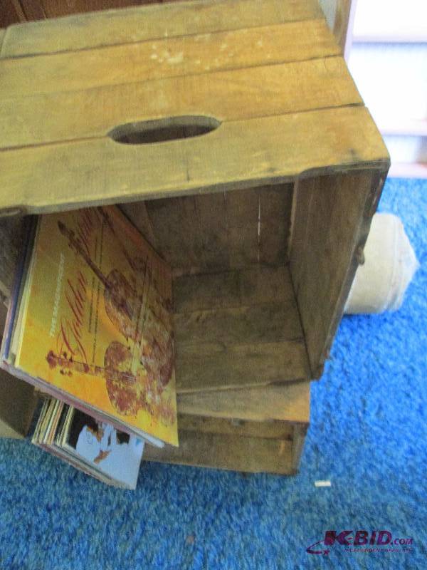 lot 84 image: 2 folding wood crates, see more pho...