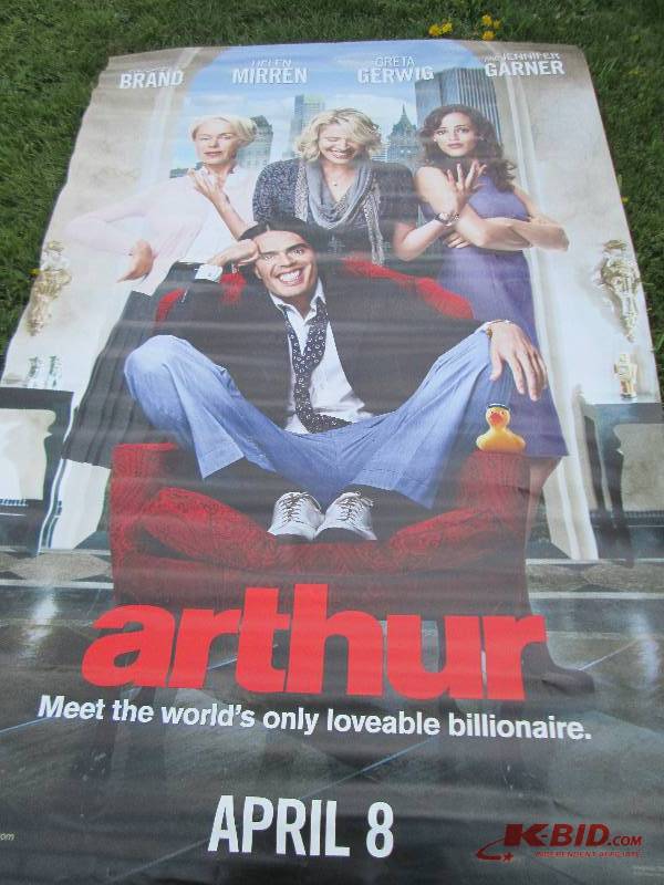 lot 101 image: Arthur movie poster on vinyl...