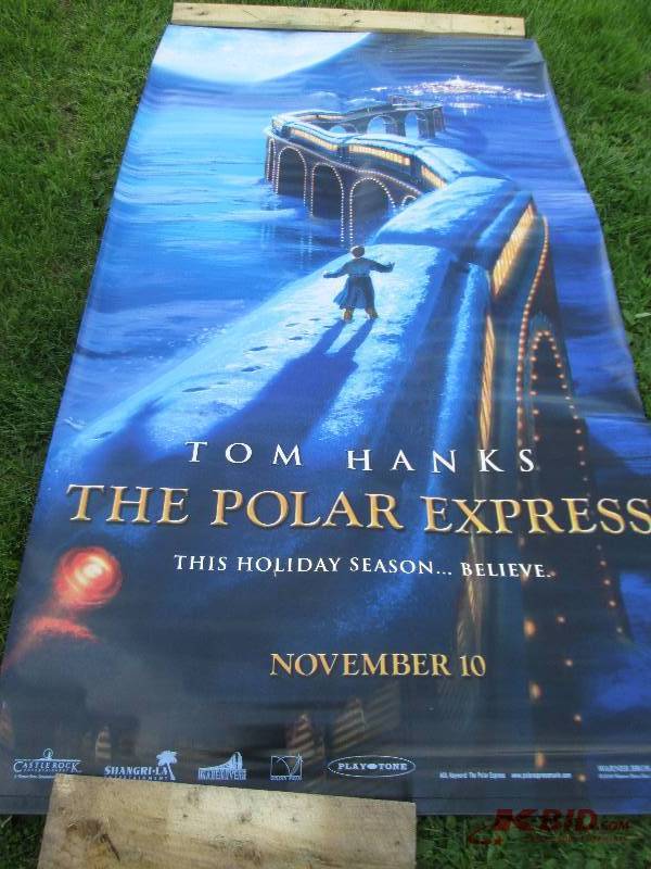 lot 106 image: 48 x 97 inch Polar Express movie po...