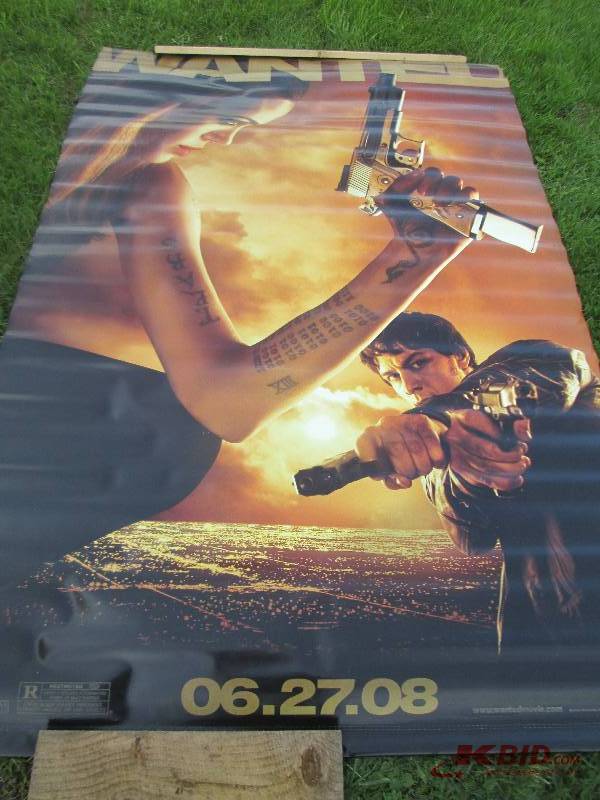 lot 107 image: 60 x 94 inch Wanted movie poster on...