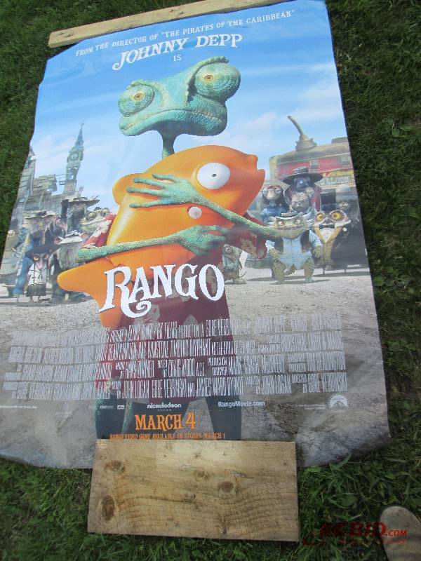 lot 110 image: 48 x 70 Rango movie poster on paper...