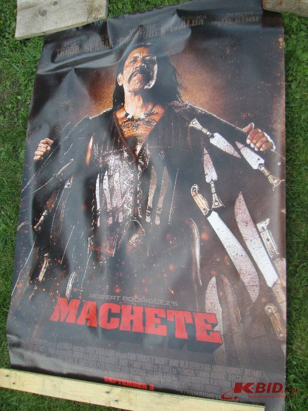 lot 114 image: 48 x 70 Machete movie poster on pap...