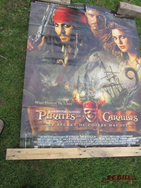 lot 115 image: 47 x 59 inch Pirates of Caribes mov...