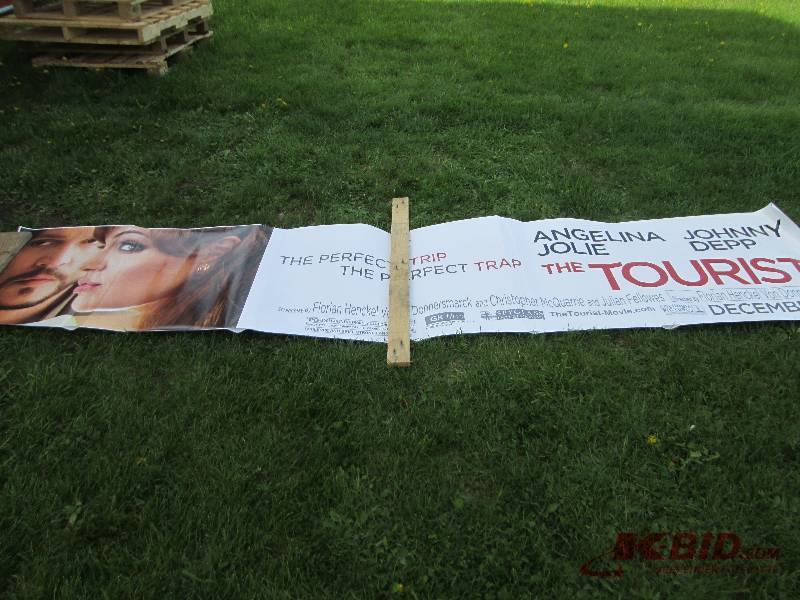 lot 117 image: 142 x 30 inch The Tourist movie pos...