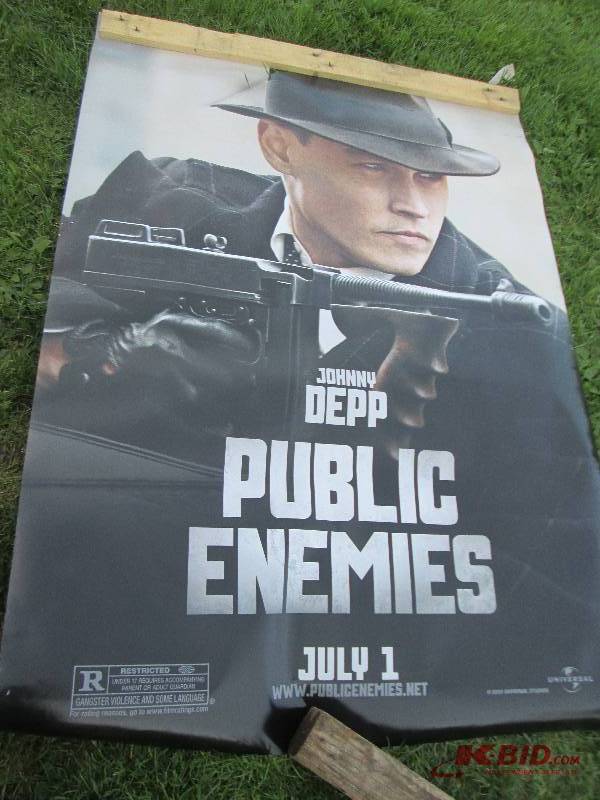 lot 118 image: 48 x 68 inch Public Enemies movie p...