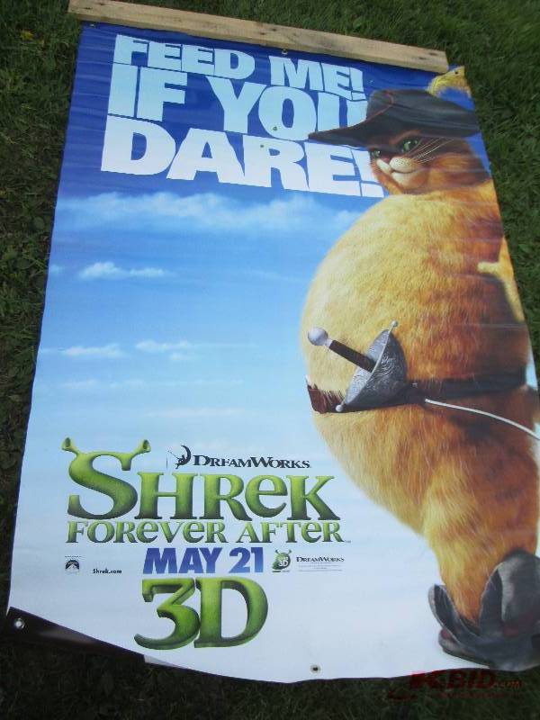 lot 122 image: 48 x 70 inch Shrek movie poster on ...