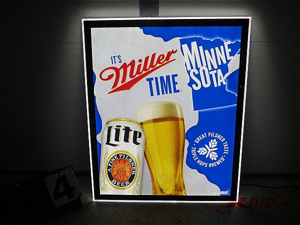 lot 4 image: Miller Minnesota Lighted Sign
