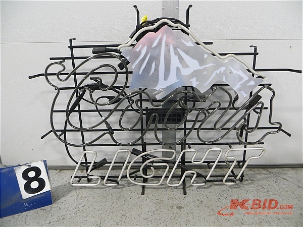 lot 8 image: Coors Light Neon Sign