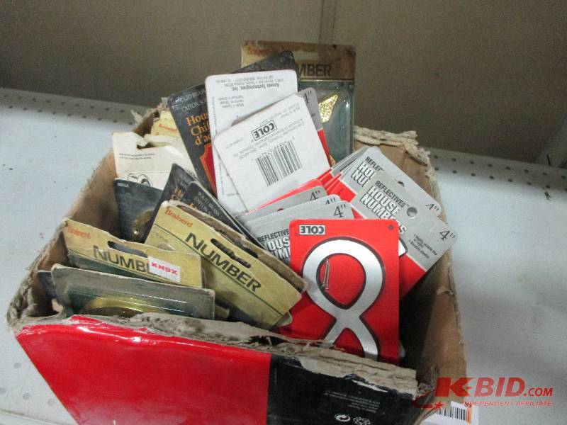lot 89 image: Box of house numbers