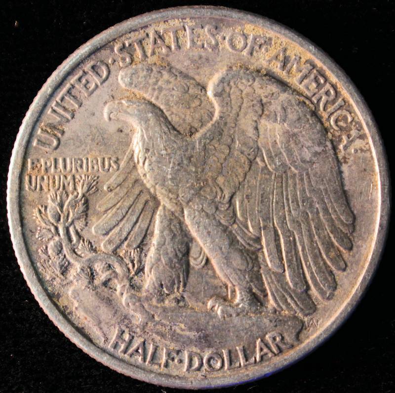 1937 WALKING LIBERTY SILVER HALF DOLLAR XF DETAILS