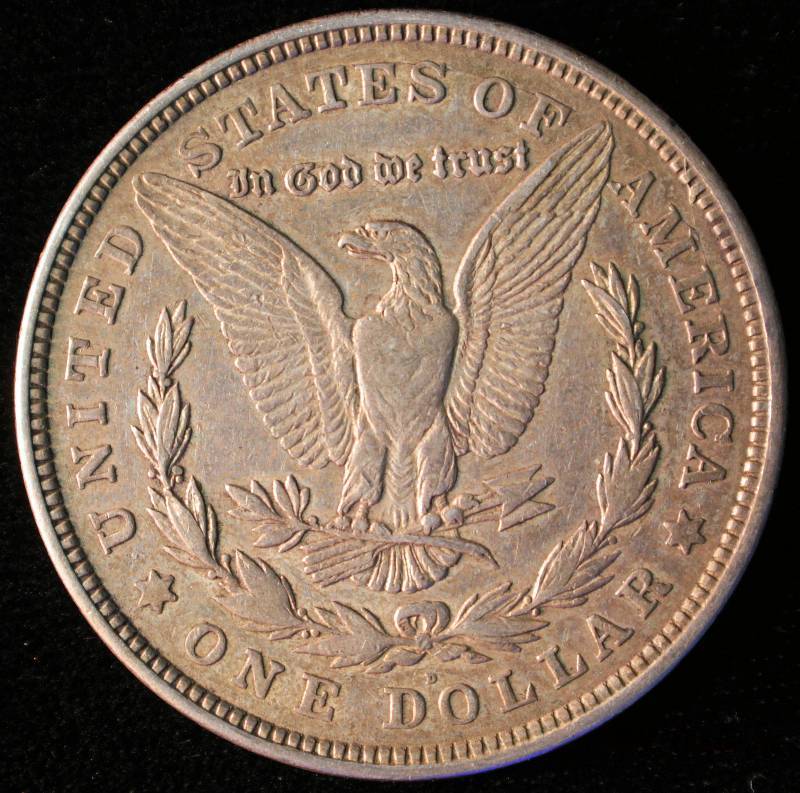 1921 D MORGAN DOLLAR AU