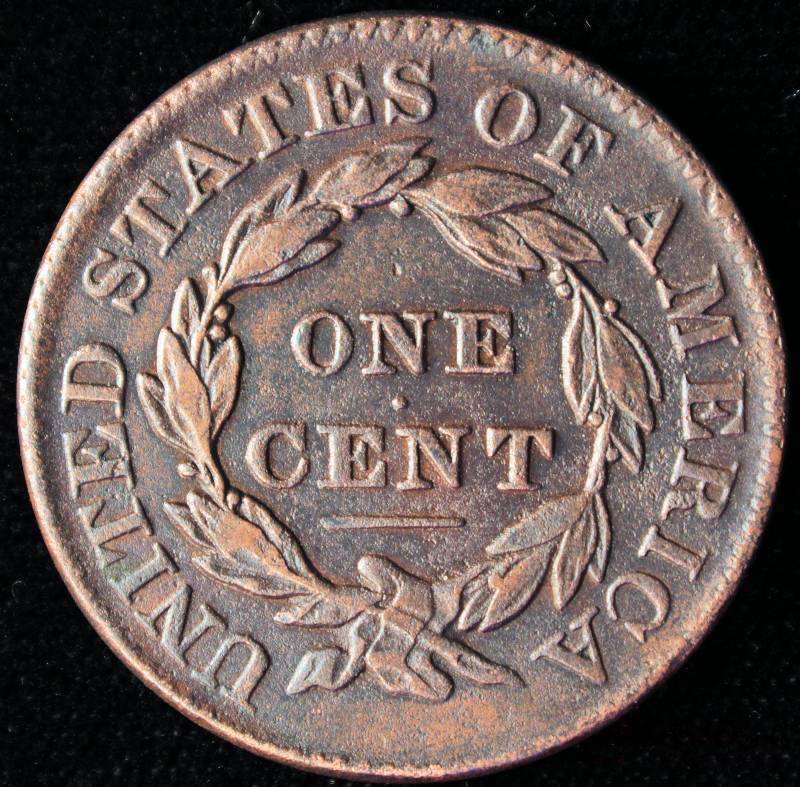 1831 CORONET HEAD LARGE CENT XF DETAILS