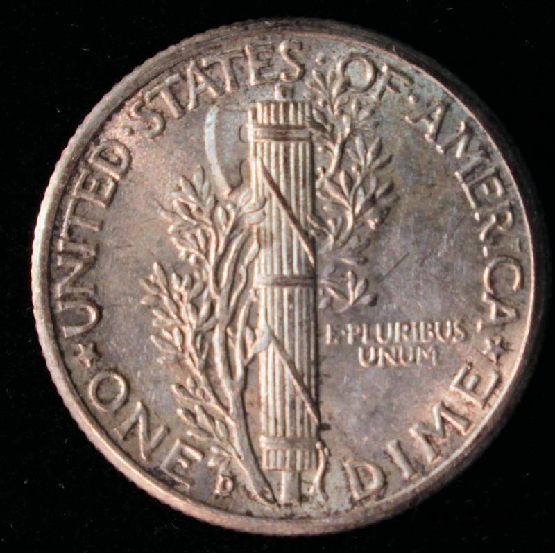 1942 D MERCURY SILVER DIME BU UNC