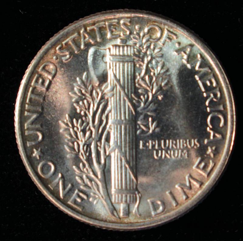 1944 MERCURY SILVER DIME UNC