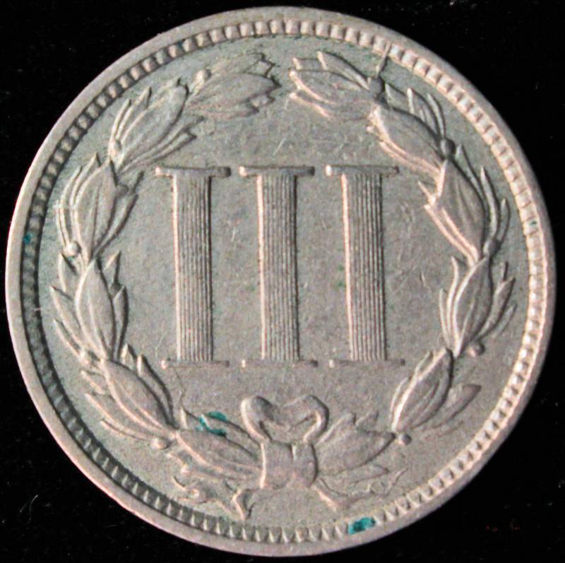 1881 US 3 CENT NICKEL VF