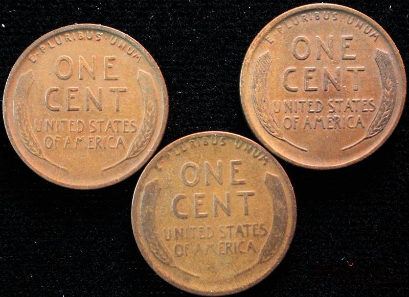 1918, 18-D & 18-S WHEAT CENTS VF-XF