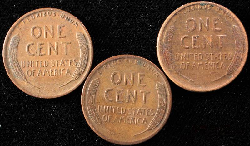 1920, 20-D & 20-S WHEAT CENTS VF-XF