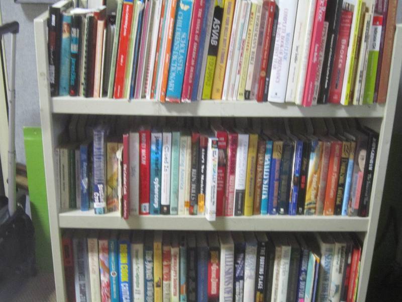 3 FULL SHELVES OF BOOKS