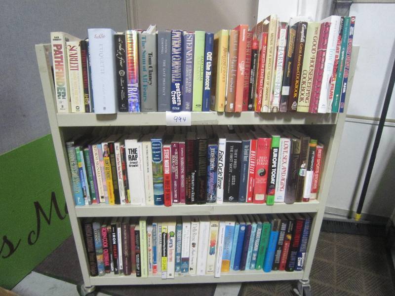 3 FULL SHELVES OF BOOKS