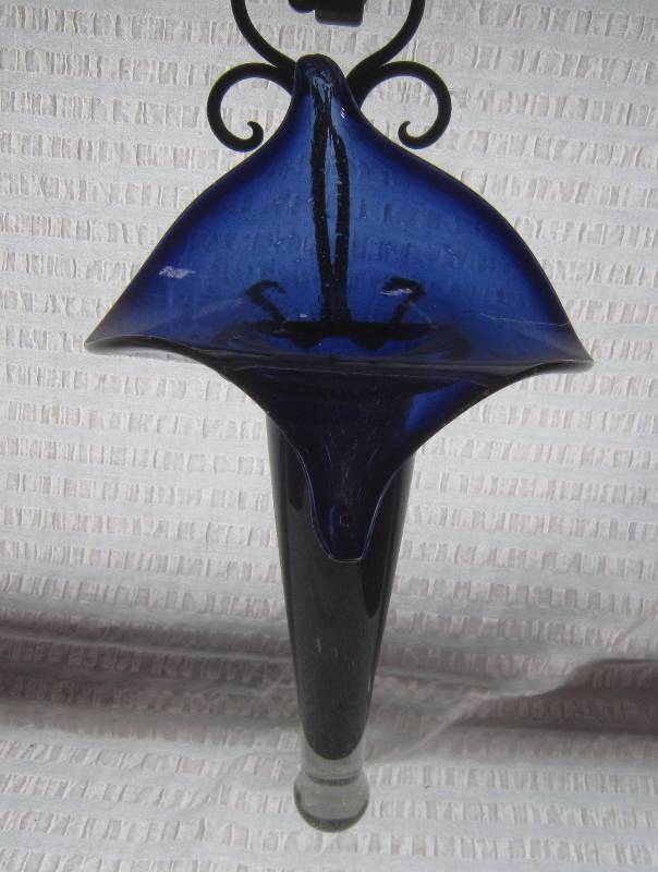 Blue glass wall hanging