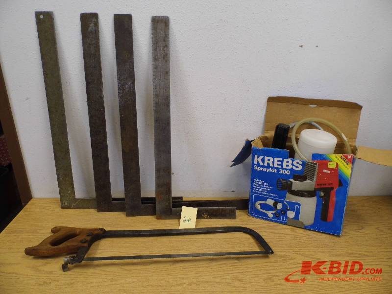 lot 26 image: Squares, Saw, Paint Sprayer