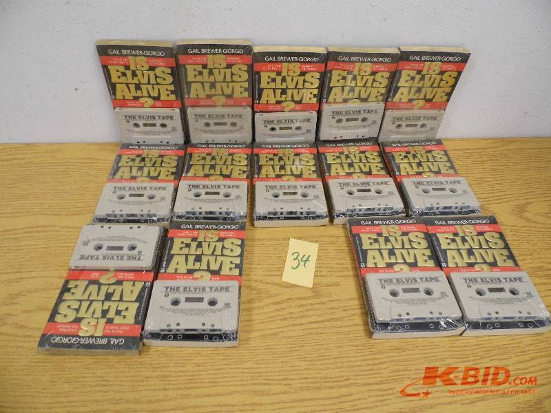 lot 34 image: Is Elvis Alive Books wCassette
