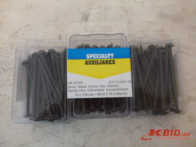3 Packs of Hex Washer Sheet Metal Screws
