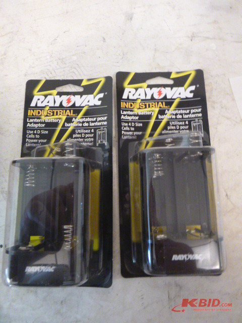 2 RayOVac Industrial Lantern Battery Adapters