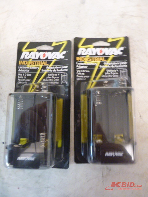 2 RayOVac Industrial Lantern Battery Adapters