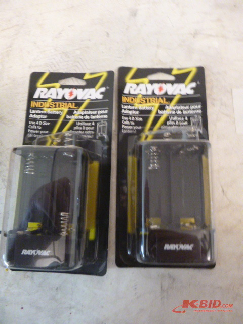 2 RayOVac Industrial Lantern Battery Adapters
