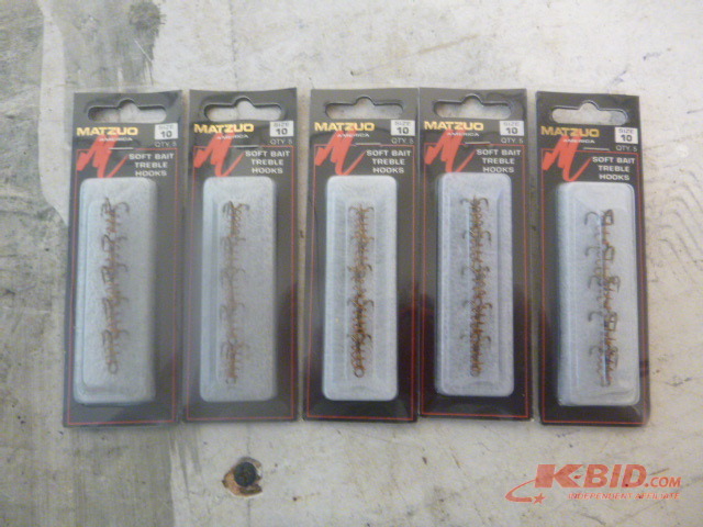 5 Packs of Matzuo Treble Hooks
